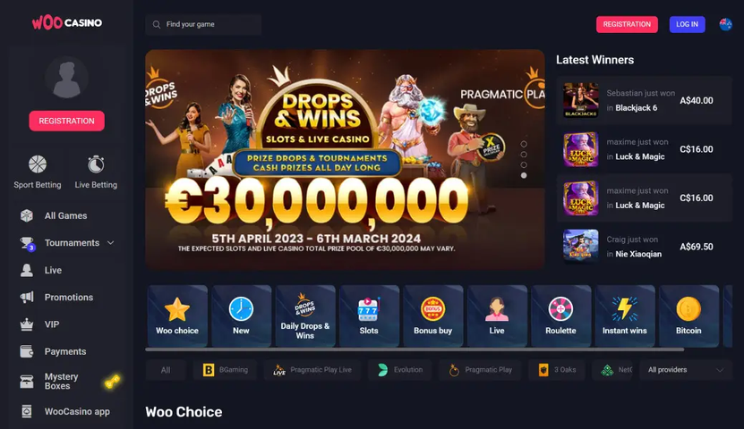 woo casino Gameplay